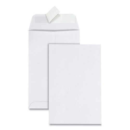 Image of Quality Park Redi-Strip Catalog Envelope, #1, Cheese Blade Flap, Redi-Strip Adhesive Closure, 6 x 9, White, 100/Box