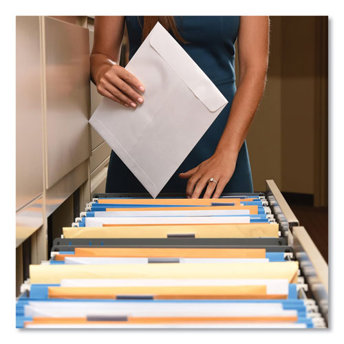 Image of Quality Park Redi-Strip Catalog Envelope, #13 1/2, Cheese Blade Flap, Redi-Strip Adhesive Closure, 10 x 13, White, 100/Box