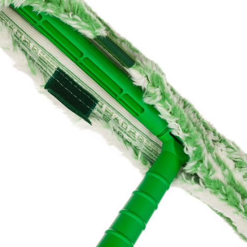 Image of Unger® Monsoon Plus StripWasher Complete with Green Plastic Handle, Green/White Sleeve, 18" Wide Sleeve, 10/Carton