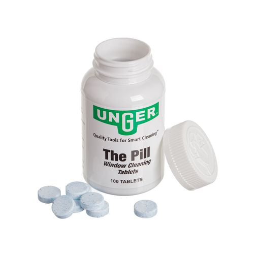 Image of Unger® Pill Window Cleaning Tablets, 100/Bottle, 12/Carton