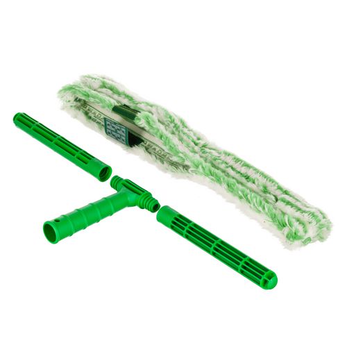 Image of Unger® Monsoon Plus StripWasher Complete with Green Plastic Handle, Green/White Sleeve, 18" Wide Sleeve, 10/Carton