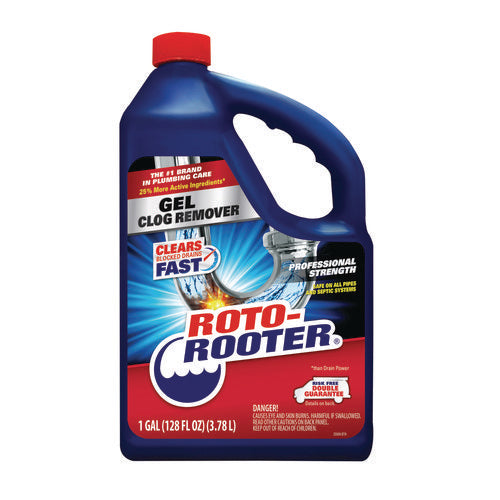 Image of ROTO-ROOTER® Gel Clog Remover, 1 gal Bottle, 4/Carton