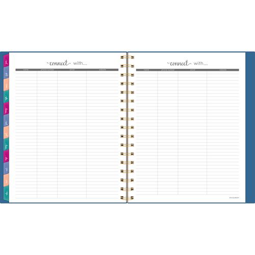 Image of AT-A-GLANCE® Harmony Weekly/Monthly Poly Planner, 8.88 x 7.69, Blue/Gold Cover, 13-Month (Jan to Jan): 2025 to 2026