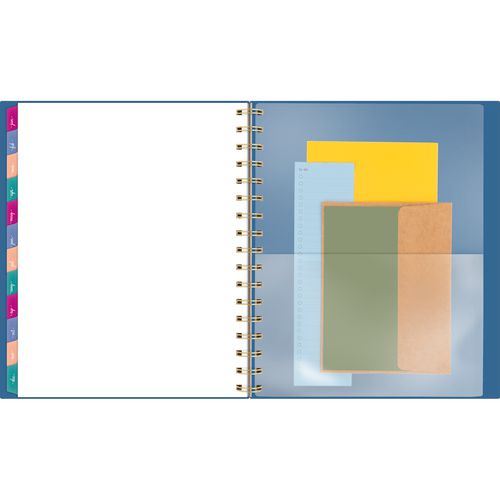 Image of AT-A-GLANCE® Harmony Weekly/Monthly Poly Planner, 8.88 x 7.69, Blue/Gold Cover, 13-Month (Jan to Jan): 2025 to 2026