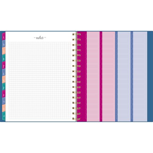 Image of AT-A-GLANCE® Harmony Weekly/Monthly Poly Planner, 8.88 x 7.69, Blue/Gold Cover, 13-Month (Jan to Jan): 2025 to 2026