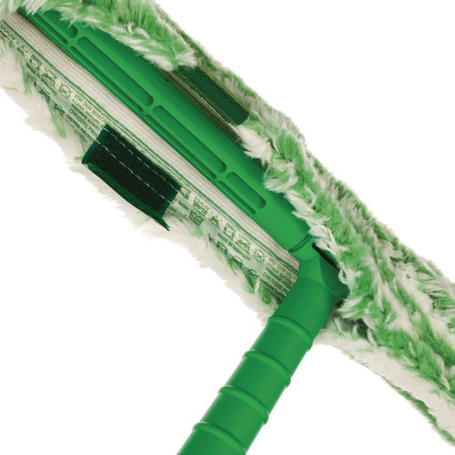 Image of Unger® Monsoon Plus StripWasher Complete with Green Plastic Handle, Green/White Sleeve, 18" Wide Sleeve