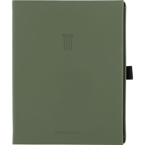 Image of AT-A-GLANCE® Foundation Undated Weekly/Monthly Planner, 8.5" x 6.75", Green Cover, 12-Month: Undated