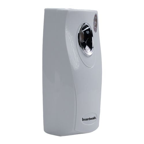 Image of Boardwalk® Metered Air Freshener Dispenser, 9.5" x 3.5" x 3.75", White, 12/Carton