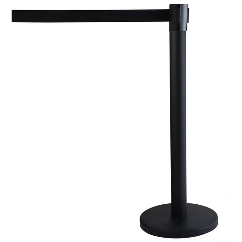 Image of Tatco Economy Crowd Control, Assorted Materials, 14" x 35" x 9 ft 6", Black, 2/Carton