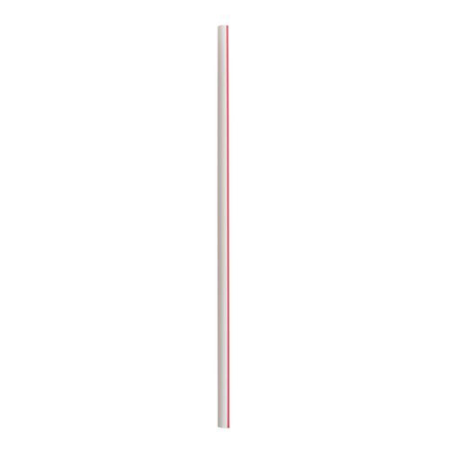 Image of Boardwalk® Jumbo Straws, 7.75", Polypropylene, Red/White Striped, 250/Pack, 50 Packs/Carton