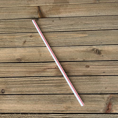 Image of Boardwalk® Jumbo Straws, 7.75", Polypropylene, Red/White Striped, 250/Pack, 50 Packs/Carton