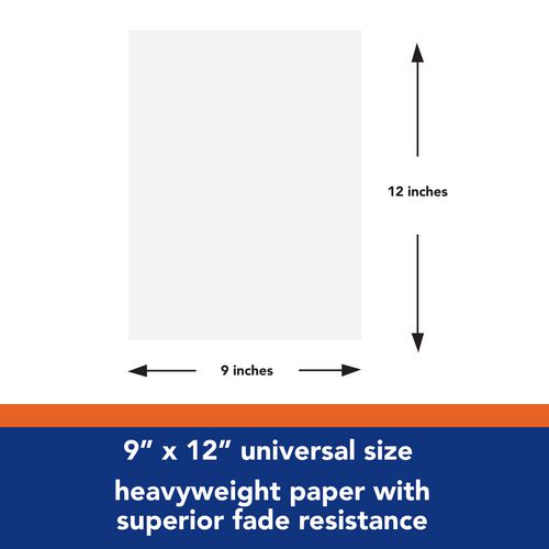 Image of Pacon® Tru-Ray Construction Paper, 76 lb Text Weight, 9 x 12, White, 50 Sheets/Pack, 50 Packs/Carton