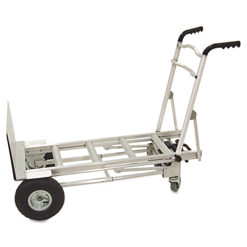 Image of Cosco® 3-in-1 Convertible Hand Truck, 800 lb to 1,000 lb Capacity, 21.06 x 21.85 x 48.03, Aluminum