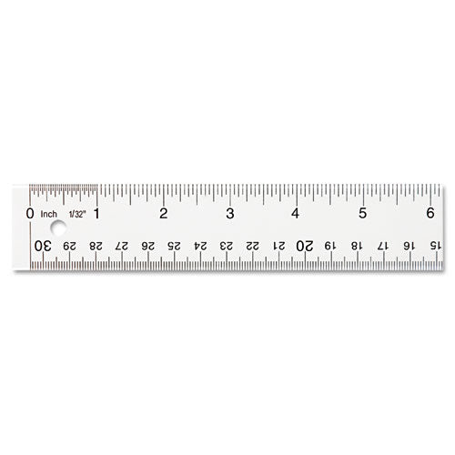 Image of Westcott® Clear Flexible Acrylic Ruler, Standard/metric, 12" Long, Clear