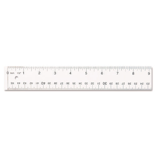 Image of Westcott® Clear Flexible Acrylic Ruler, Standard/metric, 18" Long, Clear
