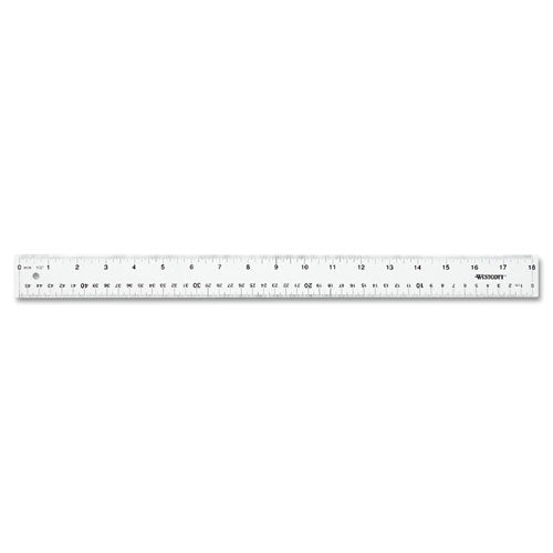 Image of Westcott® Clear Flexible Acrylic Ruler, Standard/metric, 18" Long, Clear