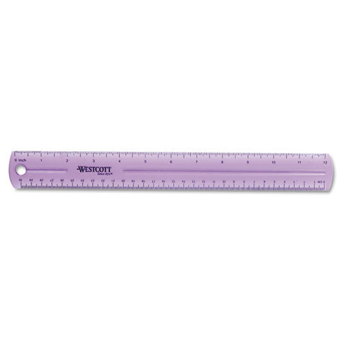 Image of Westcott® 12" Jewel Colored Ruler, Standard/metric, Plastic