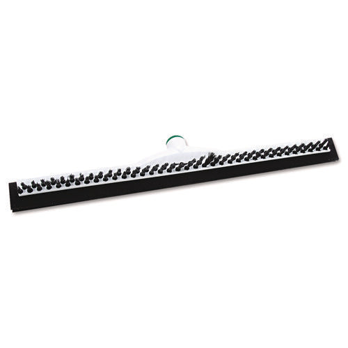 Image of Unger® Sanitary Brush with Squeegee, Black Polypropylene Bristles, 22" Brush