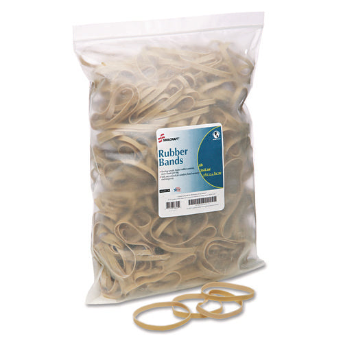 Image of 7510010589974, SKILCRAFT Rubber Bands, Size 64, 0.03" Gauge, Beige, 1 lb Box, 400/Pack