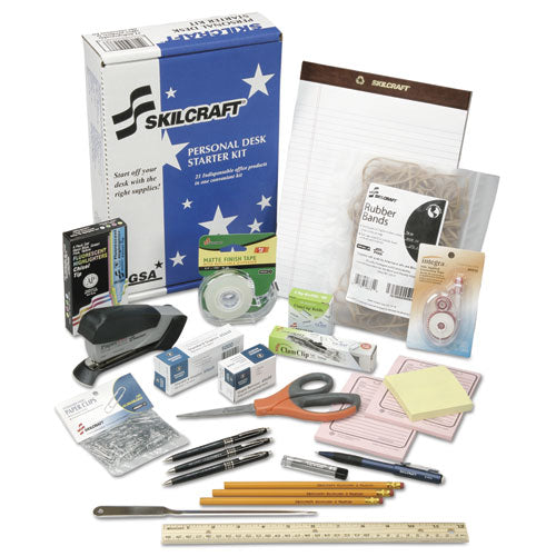 Image of 7520014936006, SKILCRAFT Employee Start-up Office Kit, 21 Items-15 Required JWOD Items
