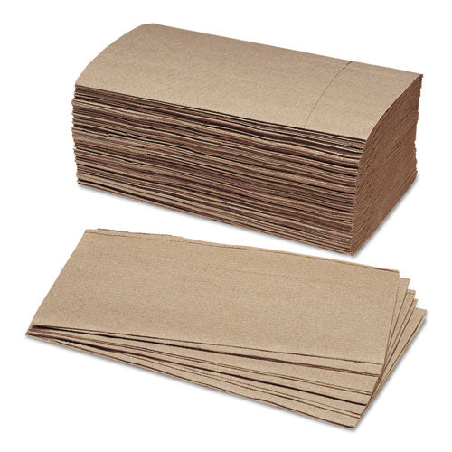 Image of 8540002627178, SKILCRAFT Folded Paper Towels, 1-Ply, 9.25 x 5.38, Kraft, 250/Bundle, 16 Bundles/Box