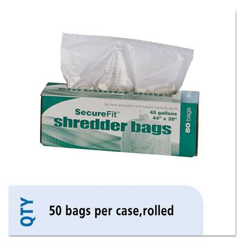 Image of 8105015574974, SKILCRAFT Heavy-Duty Shredder Bags, 45 gal Capacity, 50/BX
