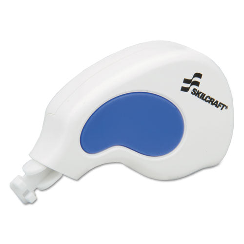 Image of 7510013900717, SKILCRAFT Correction Tape, Non-Refillable, White/Blue Applicator, 10 m
