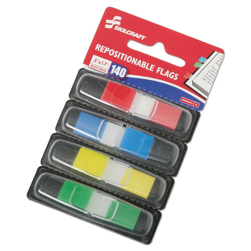Image of 7510016200283, SKILCRAFT Page Flags, 0.5 x 1.75, Assorted, 140/Pack