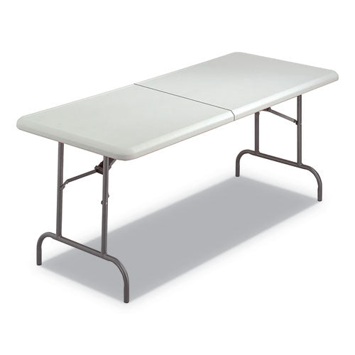 Image of 7110016716415, SKILCRAFT Blow Molded Folding Tables, Rectangular, 72w x 30d x 29h, Platinum