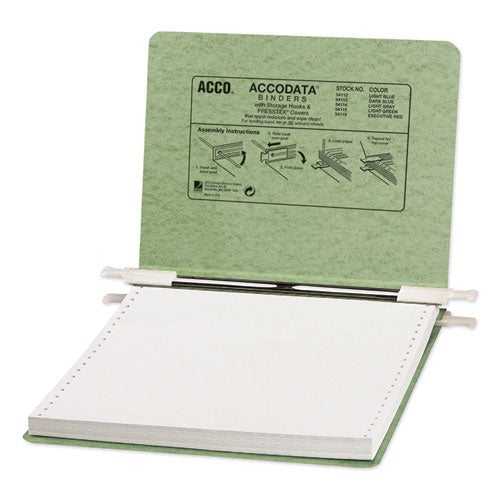 Image of Presstex Covers With Storage Hooks, 2 Posts, 6" Capacity, 9.5 X 11, Light Green