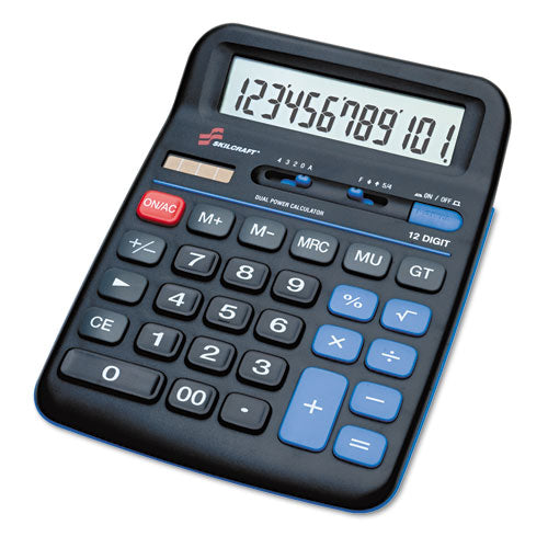 Image of 7420014844560, SKILCRAFT Desktop Calculator, 12-Digit Digital