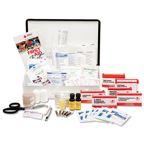 Image of 6545006561094, SKILCRAFT First Aid Kit, Industrial/Construction, 20-25 Person Kit, 250 Pieces, Metal Case