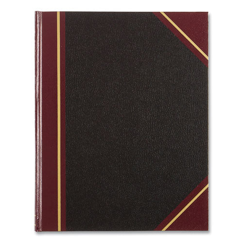Image of Texthide Eye-Ease Record Book, Black/burgundy/gold Cover, 10.38 X 8.38 Sheets, 300 Sheets/book