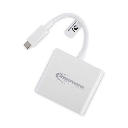 Image of USB Type-C HDMI Multiport Adapter, HDMI/USB-C/USB 3.0, 0.65 ft, White