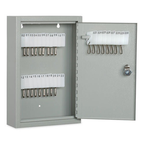 Image of 7125001328973, SKILCRAFT Locking Key Cabinet, 70-Key, Steel, Gray, 14 x 3.25 x 17.25