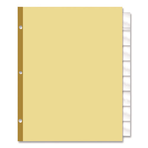 Image of 7530017035694, SKILCRAFT Big Tab Insertable Dividers, 8-Tab, 11 x 8.5, Yellow, 1 Set