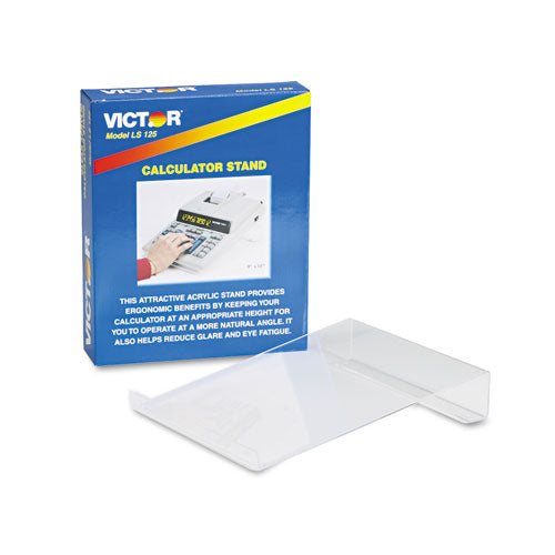 Image of Victor® Large Angled Acrylic Calculator Stand, 9 X 11 X 2, Clear