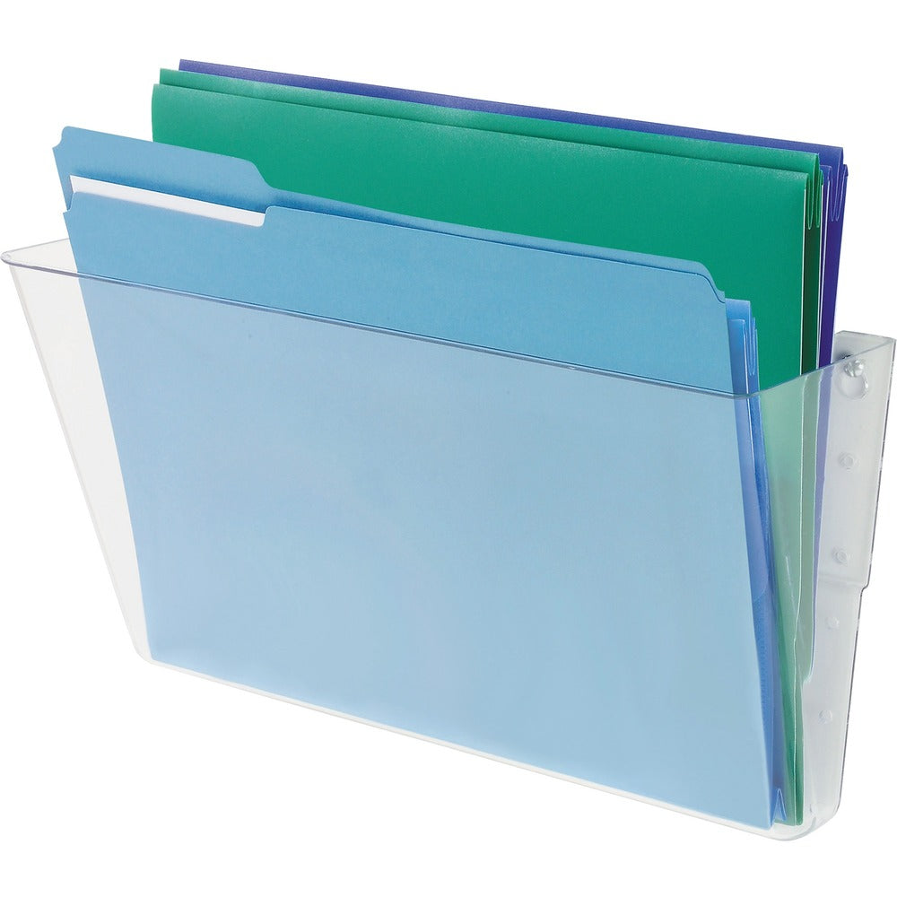 Image of Deflecto Single Unit Wall Pocket, Letter, Stackable, 13"x4"x7", CL
