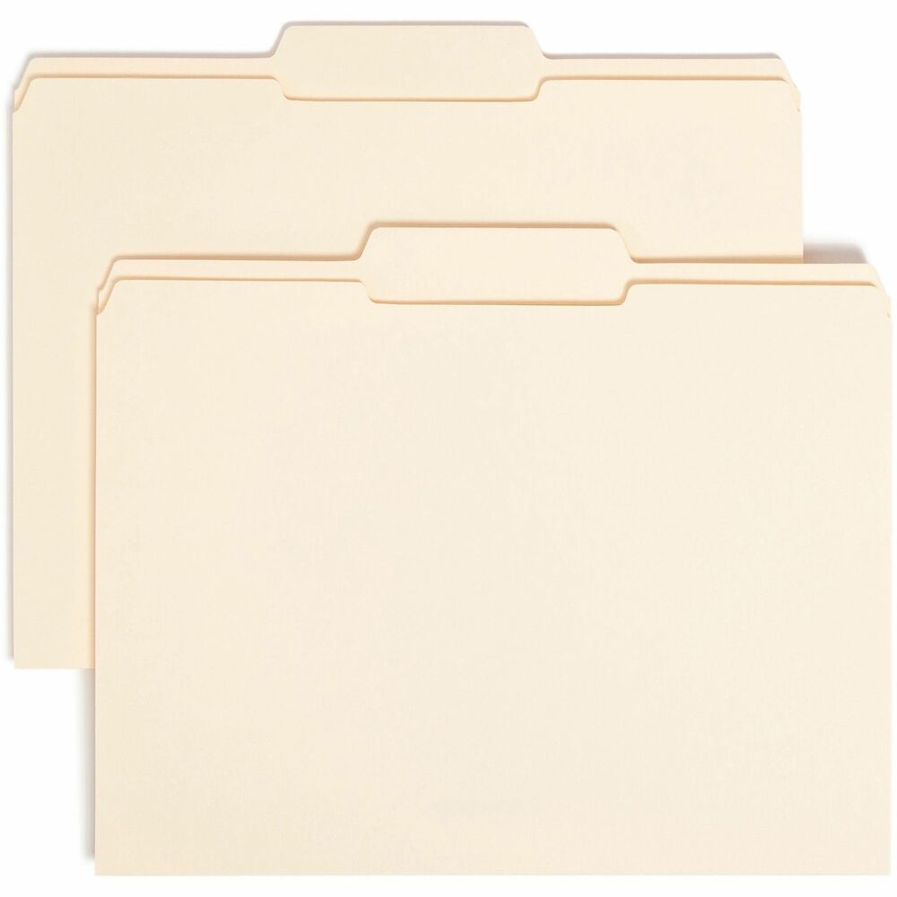Image of Smead File Folders, 1/3 Center Tab Cut, 2 Ply, Letter, 100/BX, MLA