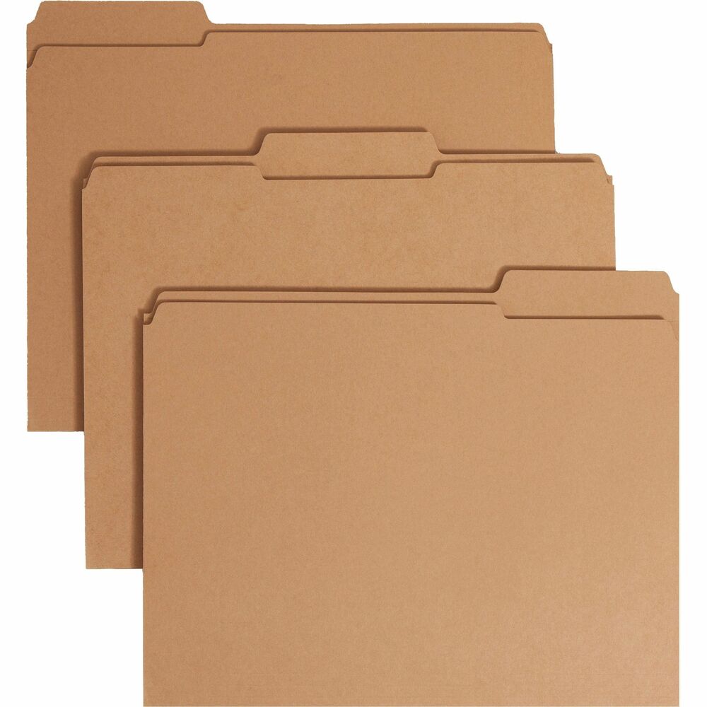 Image of Smead File Folders,1 Fastener,1/3-cut Tab,Letter,50/BX,Kraft