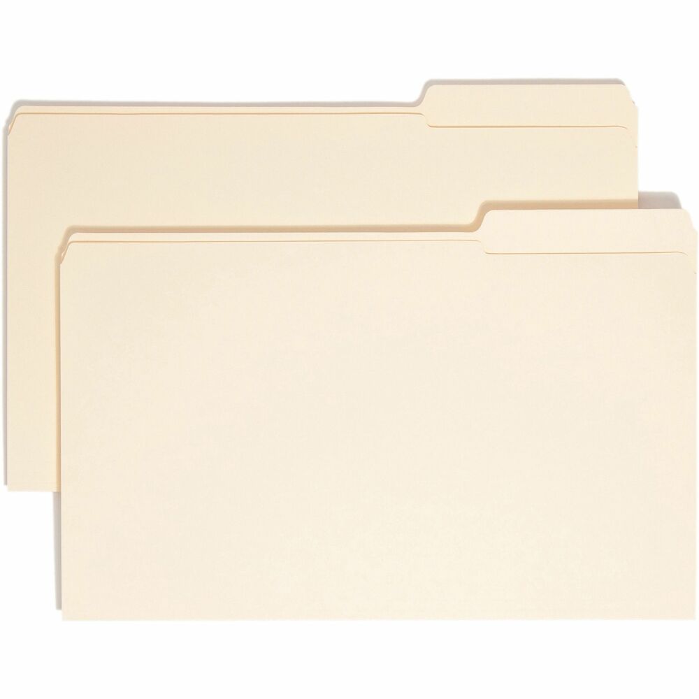 Image of Smead File Folders, 1/3 Right Tab Cut, 2 Ply, Legal, 100/BX, MLA