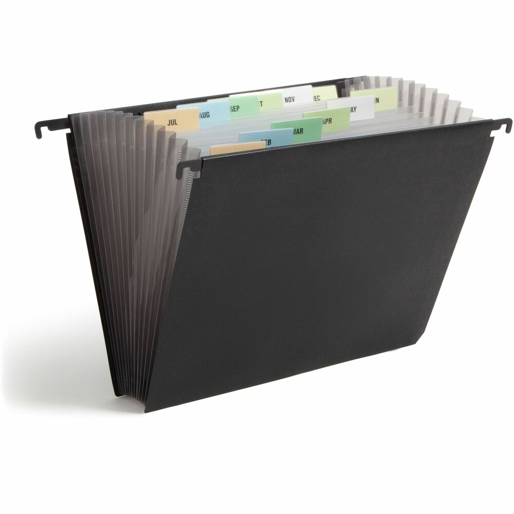 Image of Smead Hanging Expanding File, Portable,Ltr, 11-7/8"x9-1/4", BK