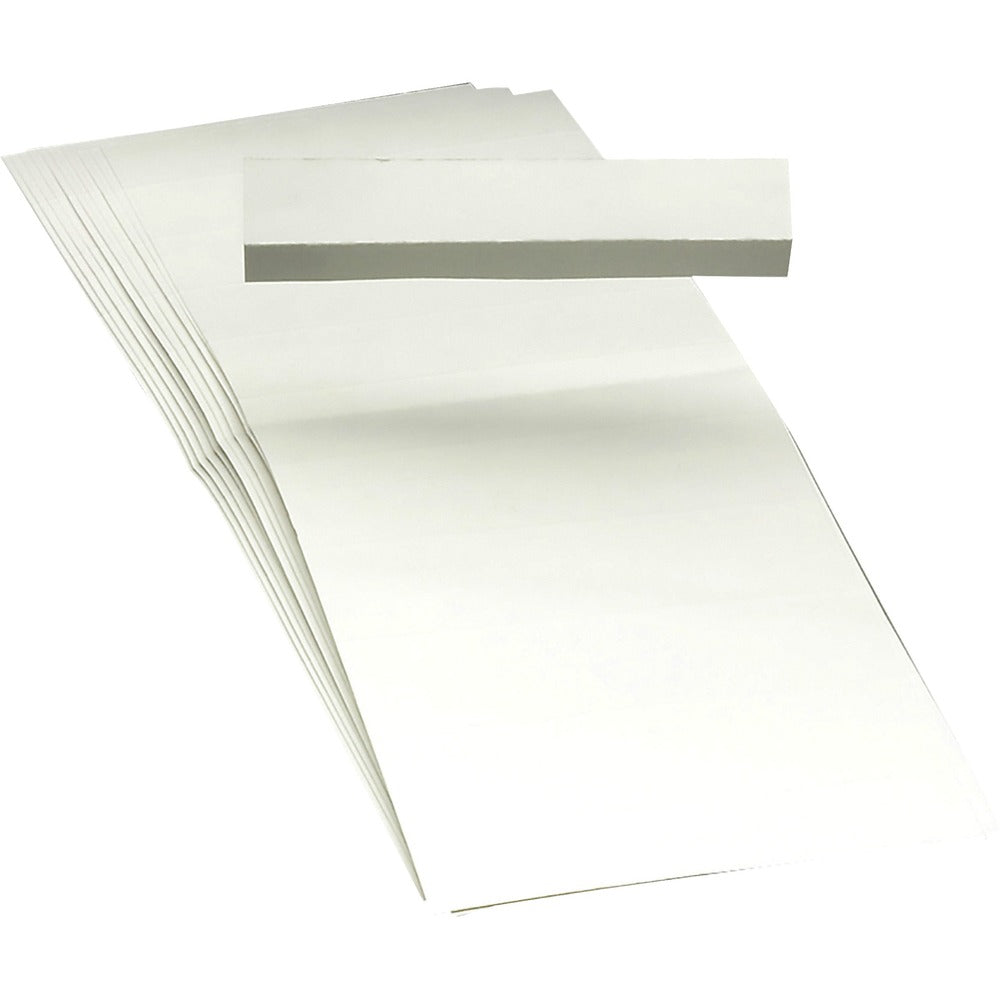 Image of Smead Replacement Inserts, 3-1/4"-1/3 Tab Cut, Blank, 100/PK, WE