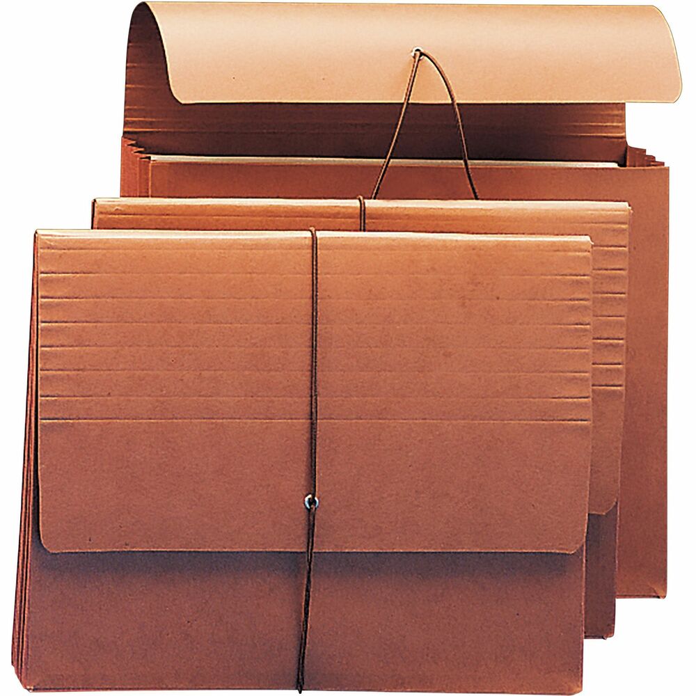 Image of Smead Expndg Wallets,w/ Cord,3-1/2" Exp,11-3/4"x9-1/2",10/BX,RDR