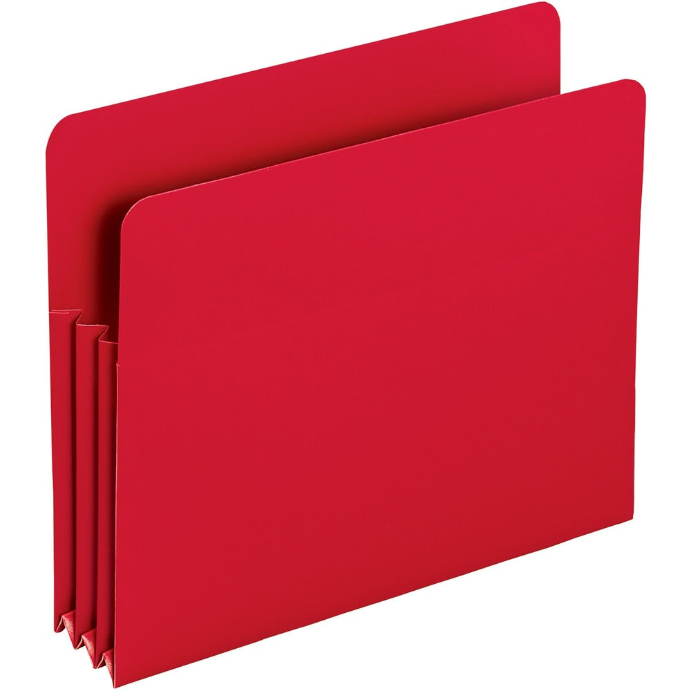 Image of Smead Poly Pockets, 3-1/2" Expansion, Letter, 4/PK, Red
