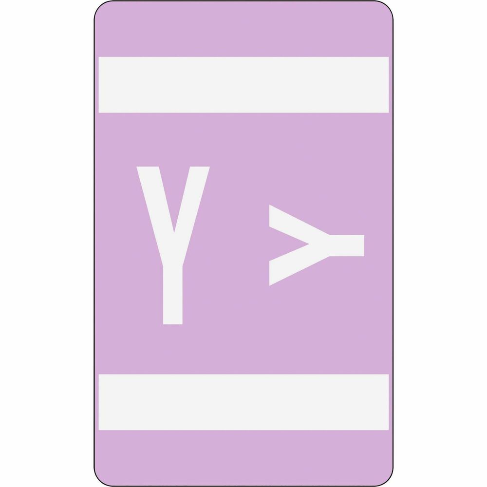 Image of Smead Color Coded Label, "Y", 100/PK, Lavender
