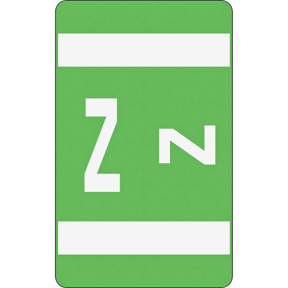 Image of Smead Color Coded Label, "Z", 100/PK, Light Green