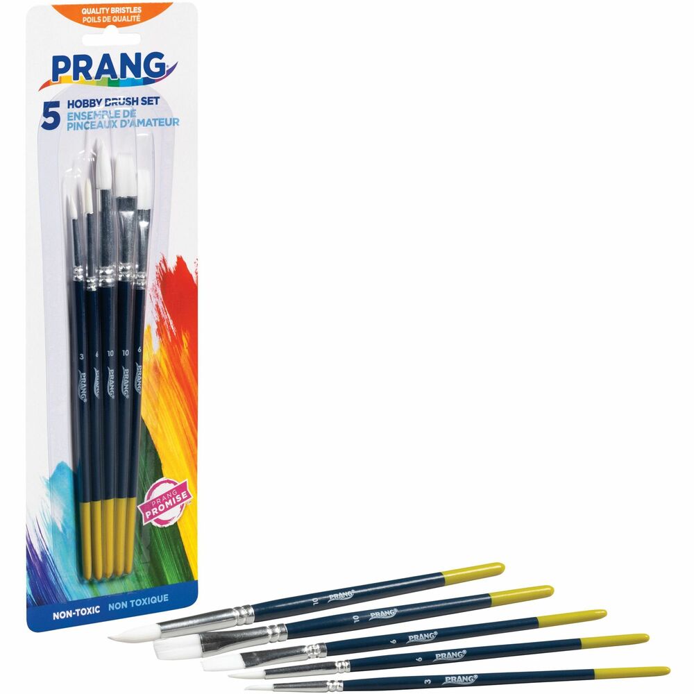 Image of Dixon Ticonderoga Company Multipurpose Brush,Wood Handles,Pointed and Chisel,5/ST