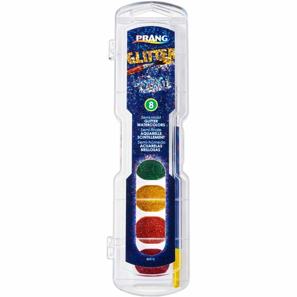 Image of Dixon Ticonderoga Company Washable Glitter,No.9 Paintbrush Included,Nontoxic,8/Set