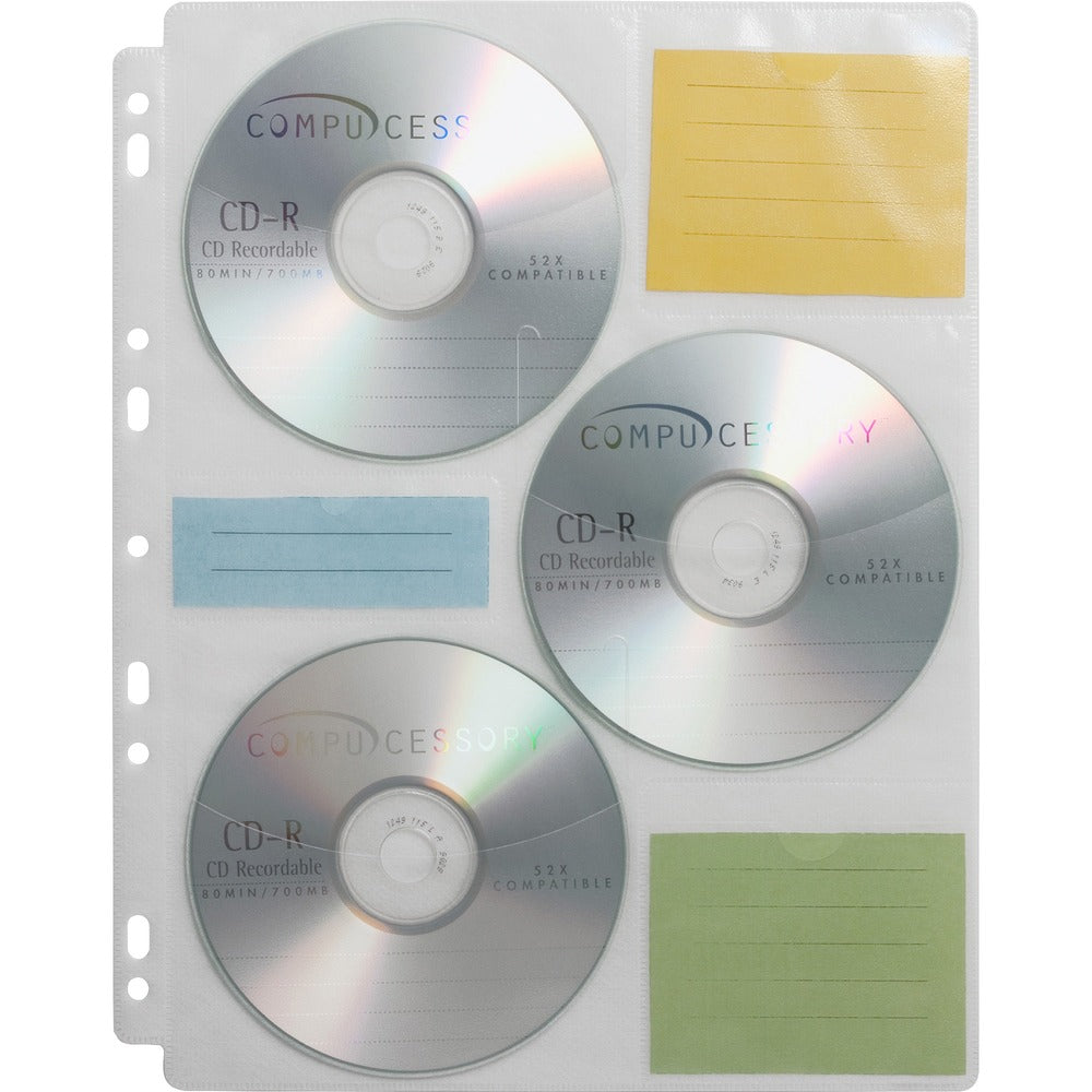 Image of Compucessory CD Media Binder Storage Pages, 25 Refill Pages/PK